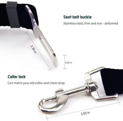 Secure Your Pet with Our Adjustable Dog and Cat Car Seat Belt - Safety Harness for Travel