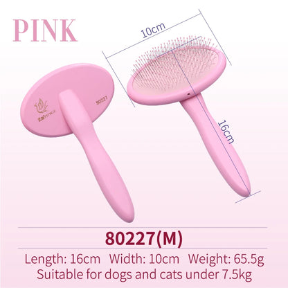 Fenice Pet Hair Brush Massage Handle Comb for Dog Cat Grooming Pet Hair Cleaning Tool