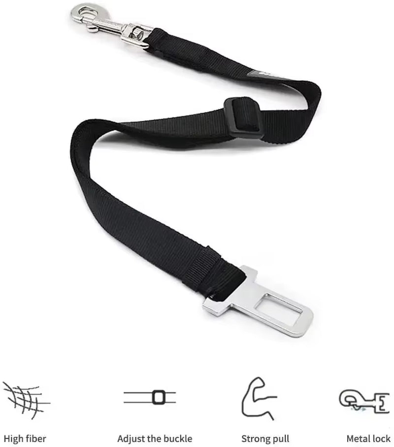 Secure Your Pet with Our Adjustable Dog and Cat Car Seat Belt - Safety Harness for Travel
