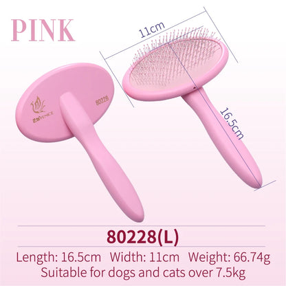 Fenice Pet Hair Brush Massage Handle Comb for Dog Cat Grooming Pet Hair Cleaning Tool